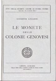 LE MONETE COLONIE GENOVESI - SocietÃ  Ligure di Storia Patria