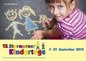 13. Stormarner Kindertage - Veranstaltungsprogramm