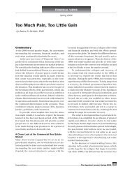 Too Much Pain, Too little Gain - Dr. James R. DeLisle