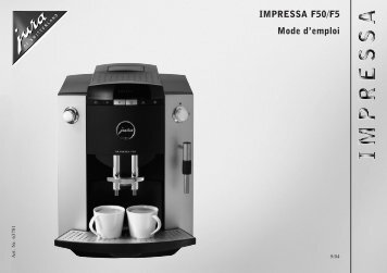IMPRESSA F50/F5 Mode d'emploi - Machine à Café Jura - Saeco