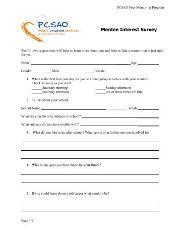 Mentee Interest Survey - PCSAO Peer Mentoring Program.pdf