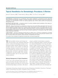 Topical Anesthetics for Dermatologic Procedures: A Review