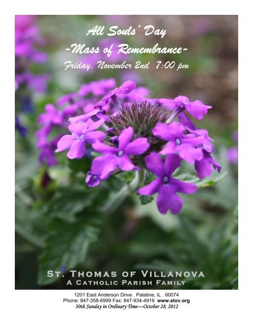 All Souls' Day -Mass of Remembrance- - St. Thomas of Villanova