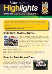 Highlights - Stowmarket High School