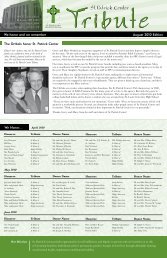 read the August 2010 issue of Tribute - St. Patrick Center