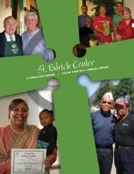 A FORCE FOR CHANGE | FisCAl YEAR 2011 ... - St. Patrick Center