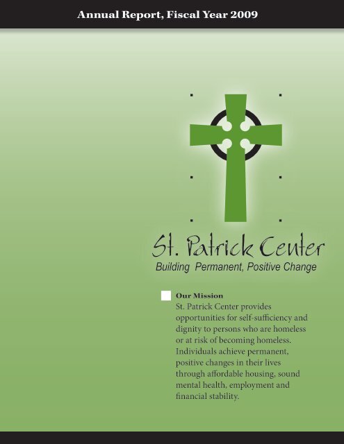 Annual Report, Fiscal Year 2009 - St. Patrick Center