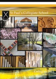 Collegian 2011 Yearbook (sample) - St Paul's Collegiate School