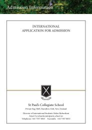 Admission for international students Application form - St Paul's ...