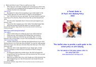 Bullying Parent Leaflet on Anti-bullying - St Paul's C of E (Aided ...