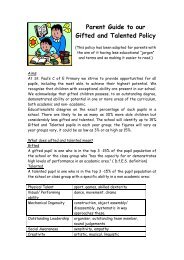 Gift and Talented Parent Guide - St Paul's C of E (Aided) Primary ...