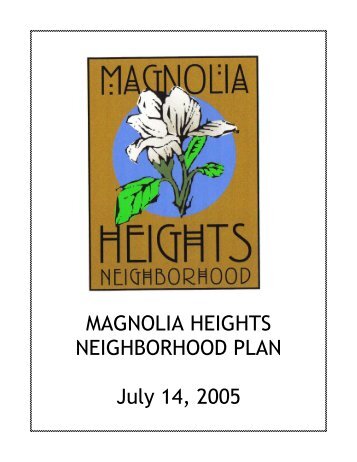 Magnolia Heights Neighborhood Plan - City of St. Petersburg