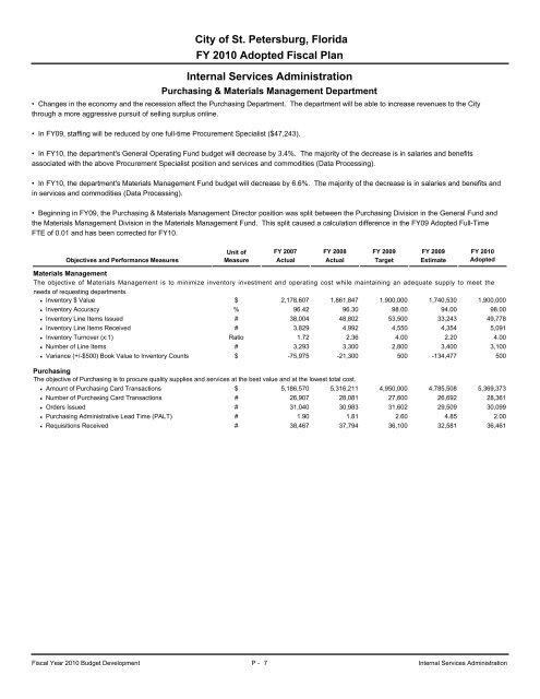 adopted operating & capital improvement budget - City of St ...