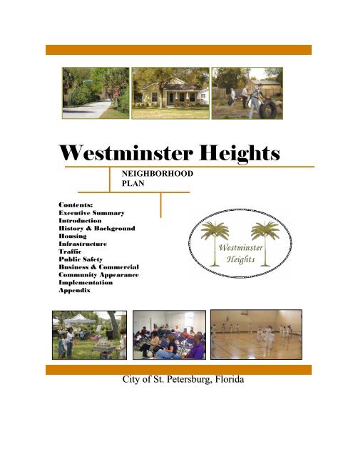 Westminster Heights Neighborhood Plan - City of St. Petersburg