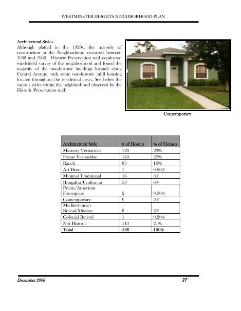 Westminster Heights Neighborhood Plan - City of St. Petersburg