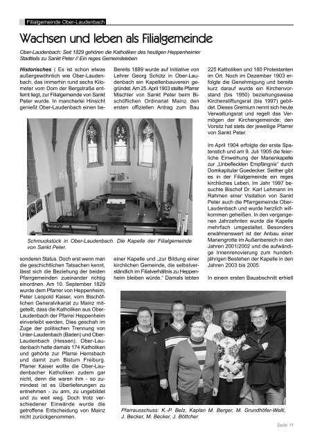 Der SchlÃ¼ssel - Ausgabe 3/2010 - Kath. Pfarrei St. Peter Heppenheim