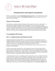 POWERSCHOOL FOR PARENTS HANDBOOK - Saint Peter's Prep