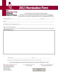 2013 Nomination Form - Saint Peter's Prep