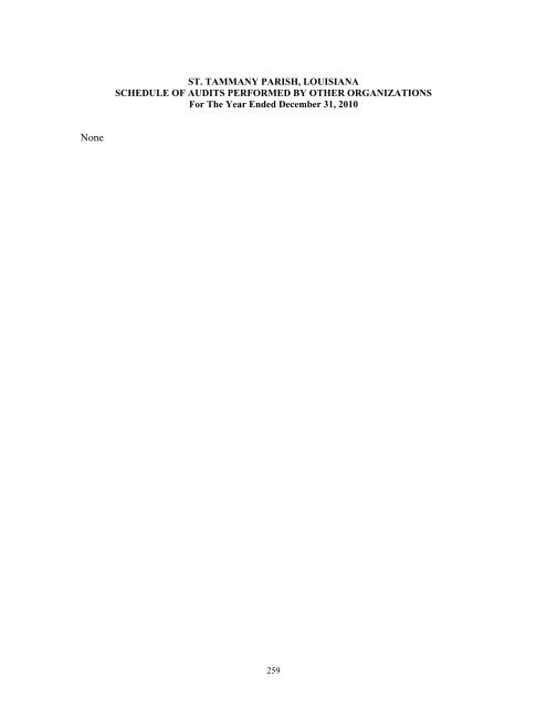 Comprehensive Annual Financial Report - St. Tammany Parish ...