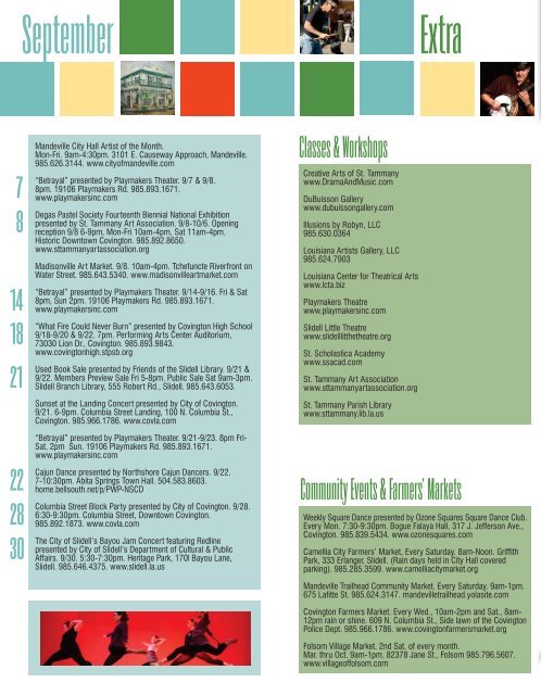 Cultural Season Guide - St. Tammany Parish Government