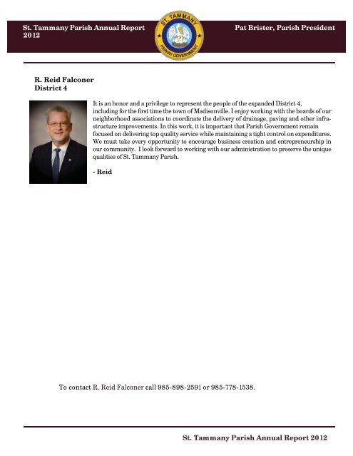 2012 Annual Report - St. Tammany Parish Government