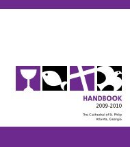 Handbook - The Cathedral of St. Philip