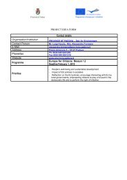 PROJECT IDEA FORM Contact details Organisation/Institution ...