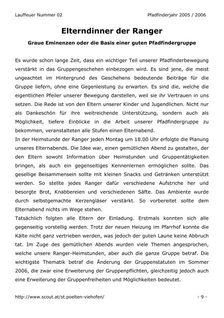 Ausgabe 2006/01 - Pfadfindergruppe St. Pölten-Viehofen