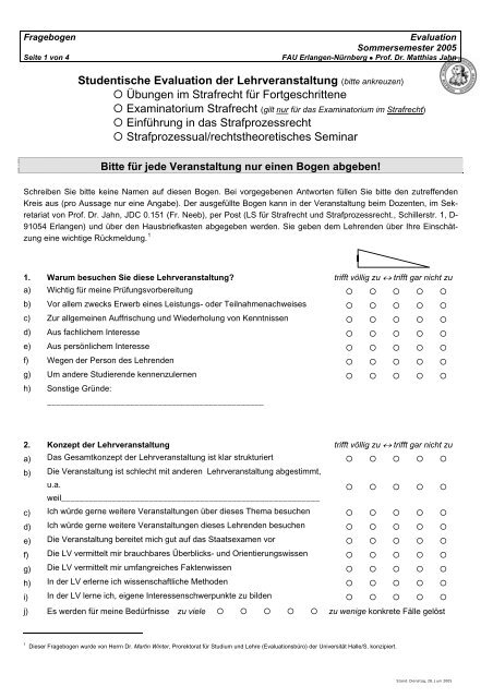 Evaluationsbogen