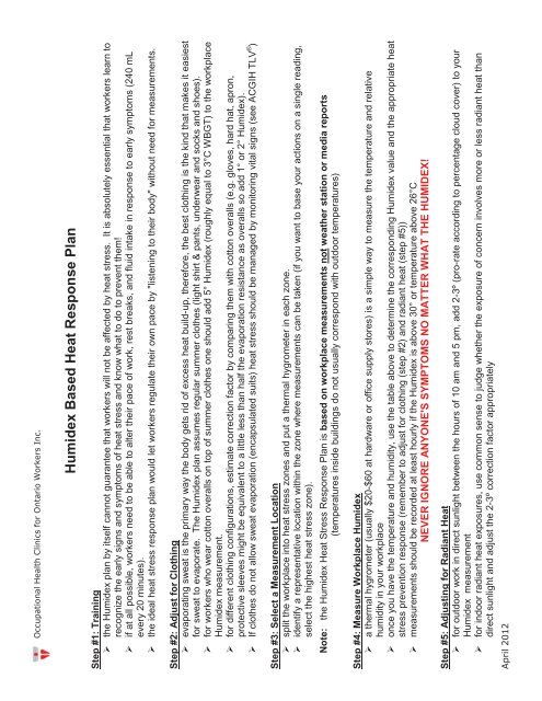 April 2012 Occupational H