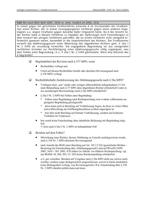 Einstellung des Verfahrens (nach Â§ 206a auÃerhalb bzw. Â§ 260 III ...