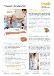 Pflegerufsystem CarePadÂ® - Strack AG, Patienten- und Pflegebedarf