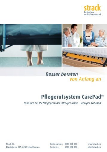 Pflegerufsystem CarePadÂ® - Strack AG, Patienten- und Pflegebedarf