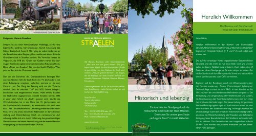 Historisch und lebendig Herzlich Willkommen - Stadt Straelen