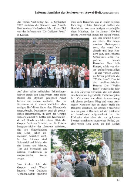 Seniorenpost Ausgabe Mai 2013 - Stadt Straelen