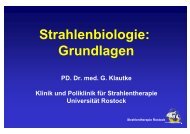 Strahlenbiologie - Klinik und Poliklinik fÃ¼r Strahlentherapie