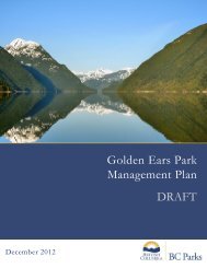 Golden Ears Park Management Plan DRAFT