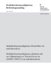 SSMFS 2008:34 StrÃ¥lsÃ¤kerhetsmyndighetens fÃ¶reskrifter och ...