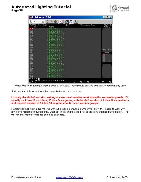 Strand 500 Series Console Tutorial - Grand Stage Company