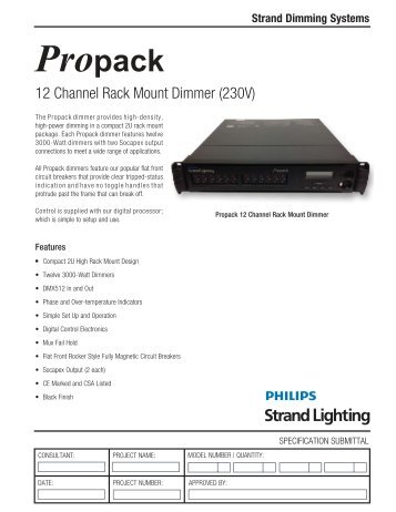 Propack Dimmer - 230V - Strand Lighting