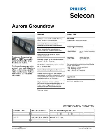 Aurora Groundrow - Strand Lighting