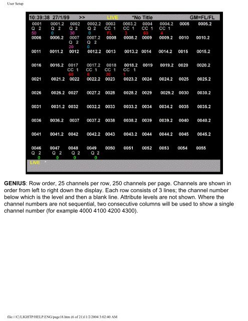 GeniusPro/Lightpalette Operator's Manual - Strand Lighting