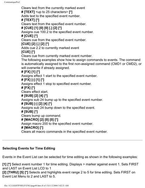 GeniusPro/Lightpalette Operator's Manual - Strand Lighting