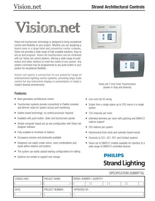 Vision.net - Strand Lighting