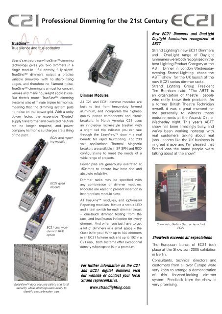 STRAND News STRAND News.pdf - Strand Lighting