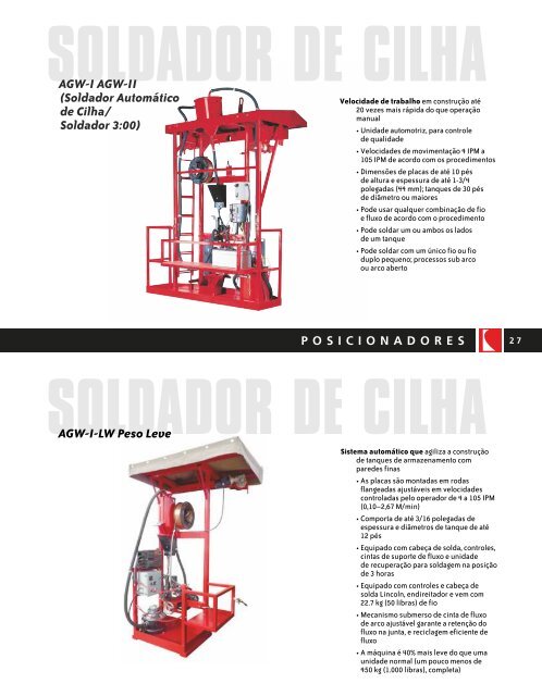 equipamentos de corte, posicionadores de solda & portáteis - Koike