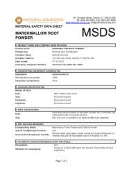 (MSDS) Marshmallow Root Powder - Natural Sourcing, LLC