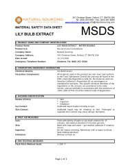 (MSDS) Extract Lily Bulb WS - Natural Sourcing, LLC