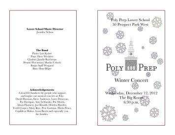 Winter Concert - Poly Prep Country Day School