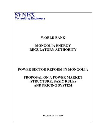 Power Sector Reform in Mongolia - ppiaf